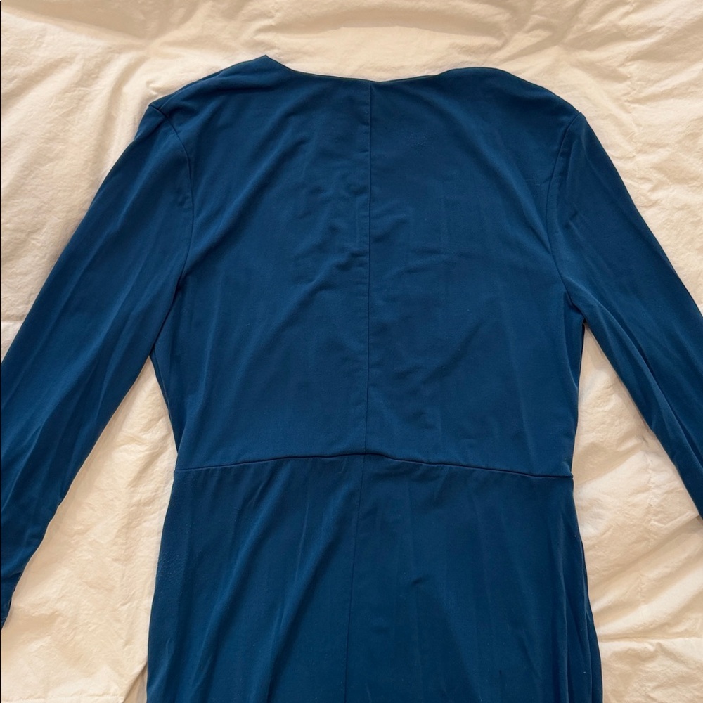 Charter Club Blue Faux Wrap Dress/ Petite Small - Picture 8 of 14